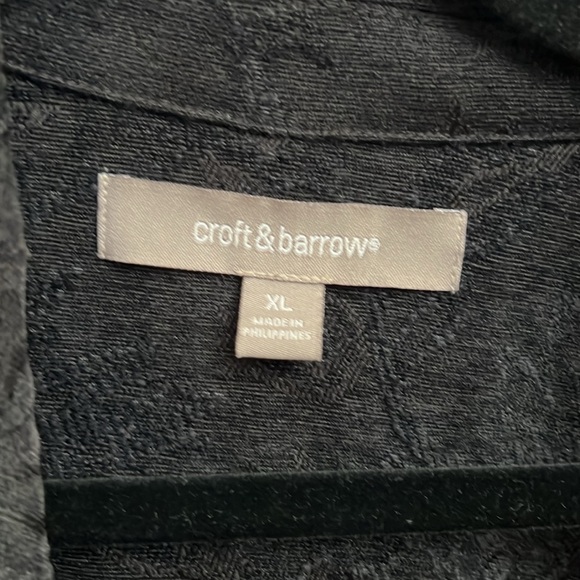 Croft & Barrow Soft Textured Rayon Blend Blazer - Black​​​​​​​​​​​​​​​​​ - Picture 7 of 9